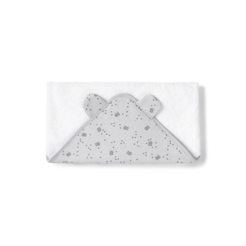 Grey Tender baby hooded bath towel