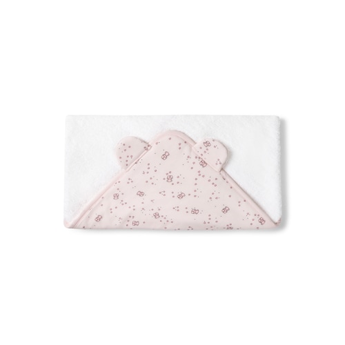 Pink Tender baby hooded bath towel