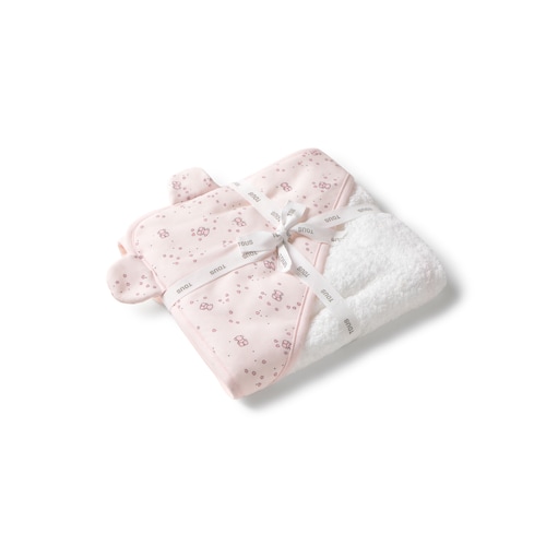 Pink Tender baby hooded bath towel