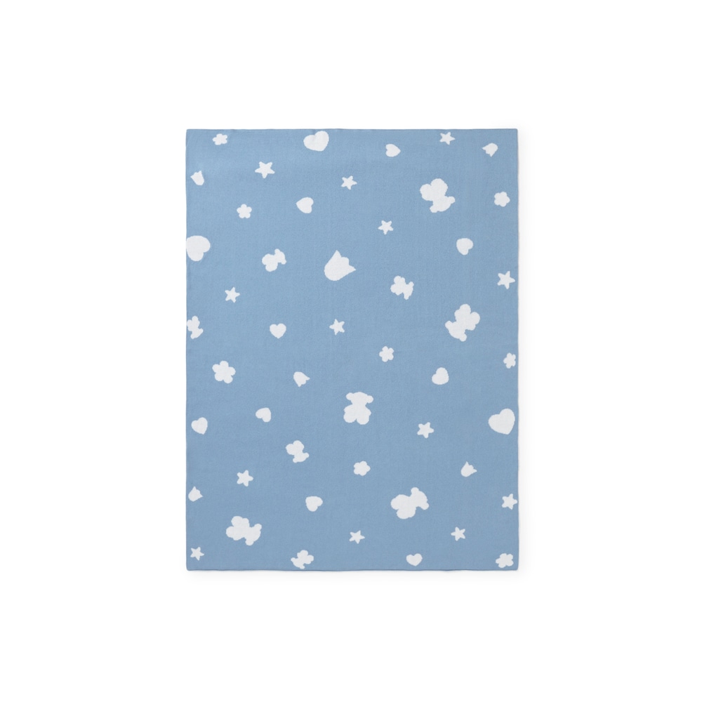 Light blue Nilo reversible baby blanket