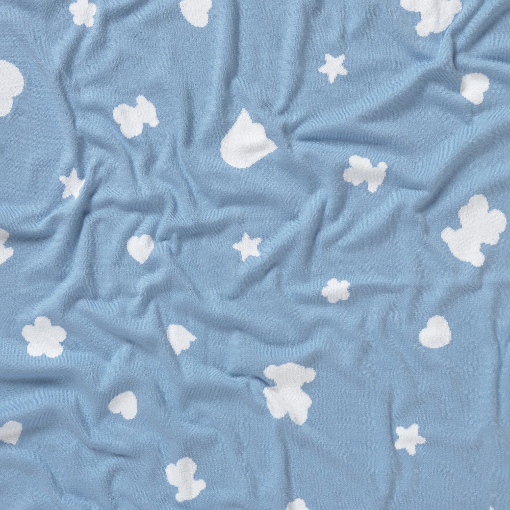 Light blue Nilo reversible baby blanket
