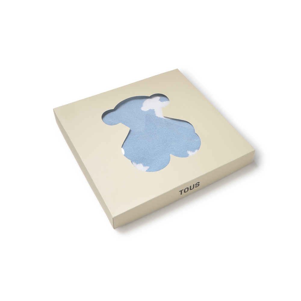 Light blue Nilo reversible baby blanket