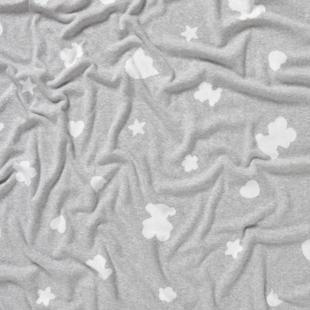 Grey Nilo reversible baby blanket