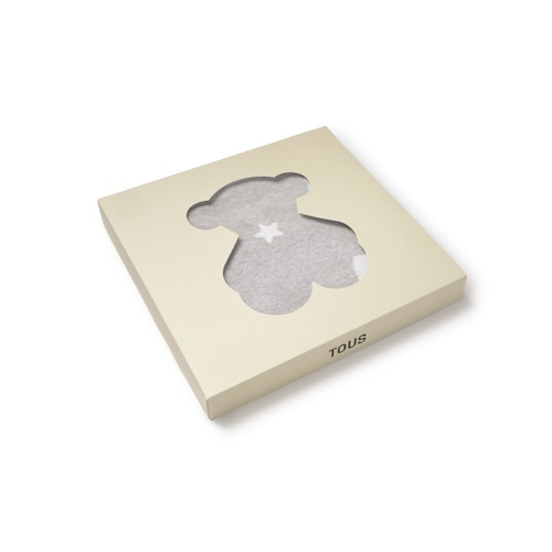 Manta de beb&eacute; reversible Nilo gris