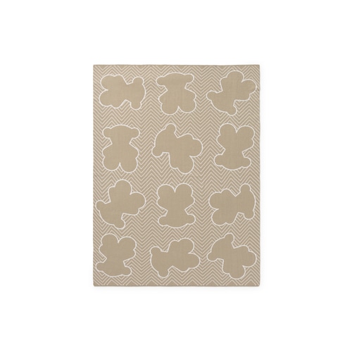 Beige Nilo reversible baby blanket