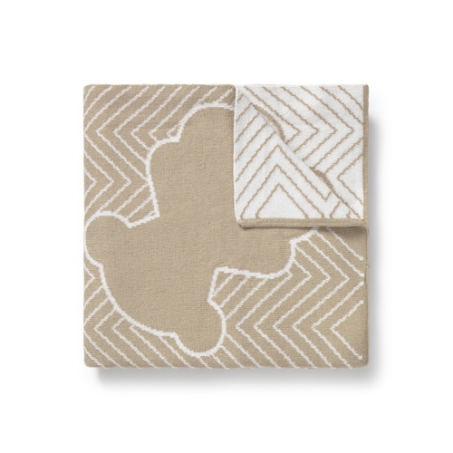 Manta de beb&eacute; reversible Nilo beige