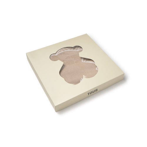 Manta de beb&eacute; reversible Nilo beige
