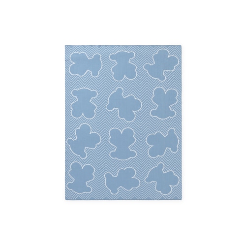 Light blue Nilo reversible baby blanket