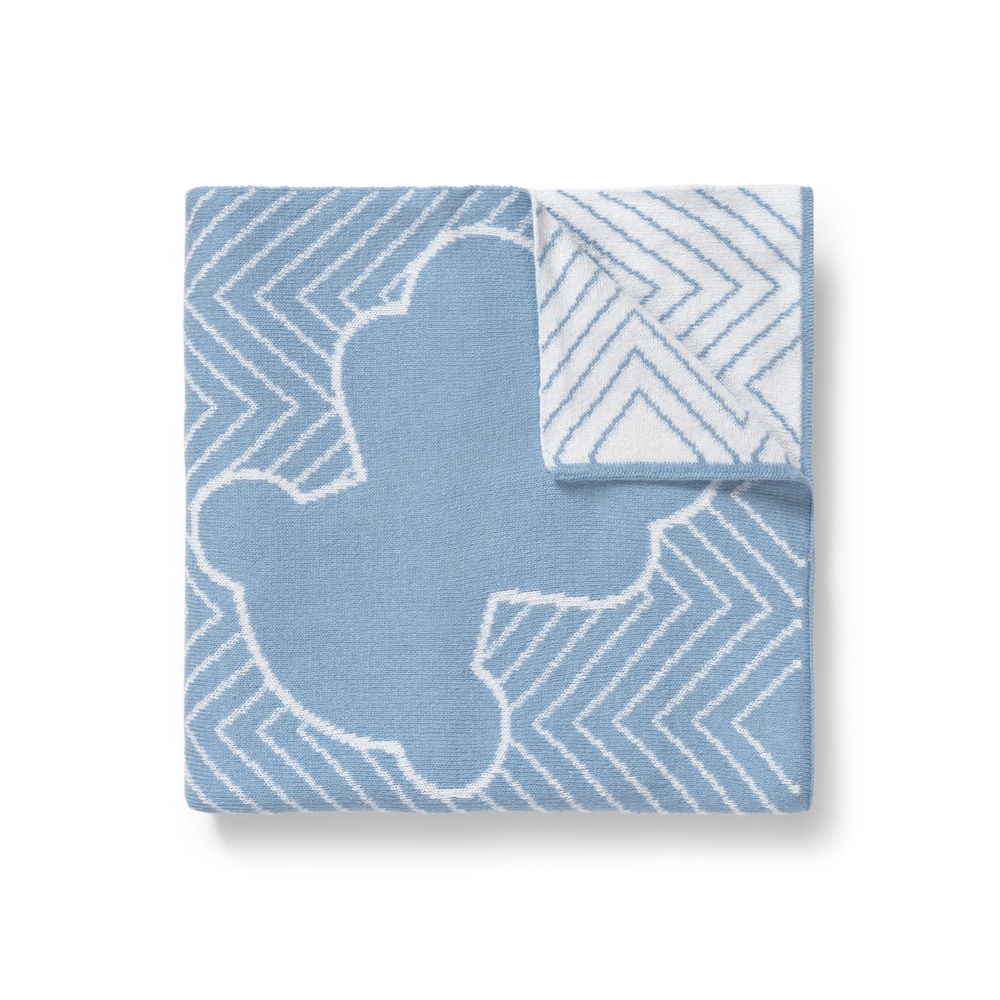 Manta de beb&eacute; reversible Nilo celeste