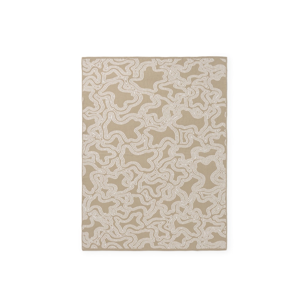 Beige Nilo reversible baby blanket