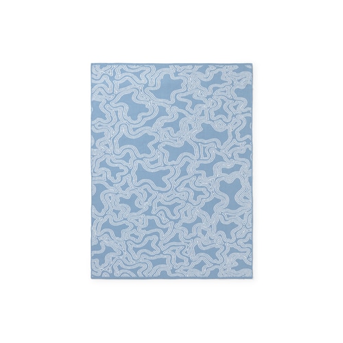 Light blue Nilo reversible baby blanket