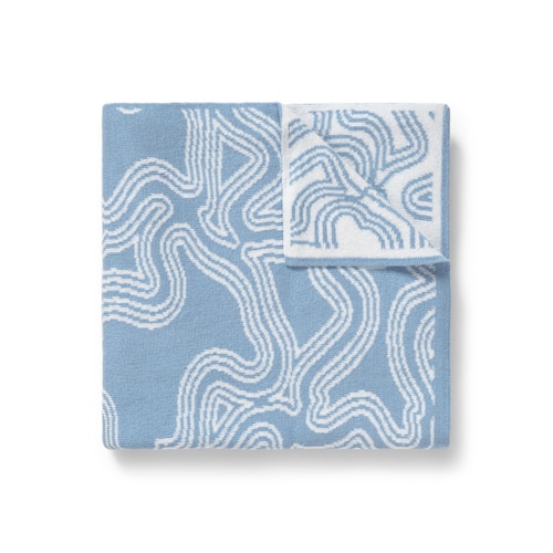 Manta de beb&eacute; reversible Nilo celeste