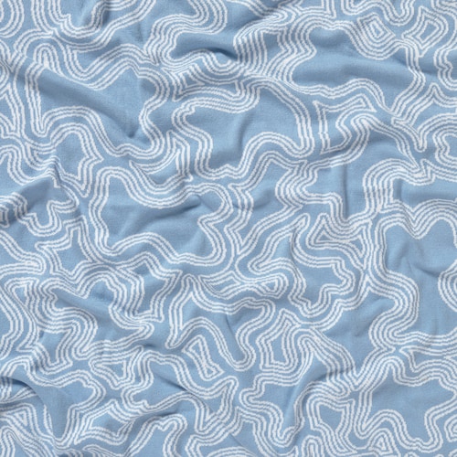 Manta de beb&eacute; reversible Nilo celeste