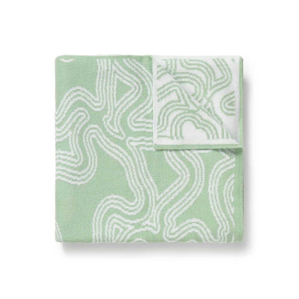 Green Nilo reversible baby blanket