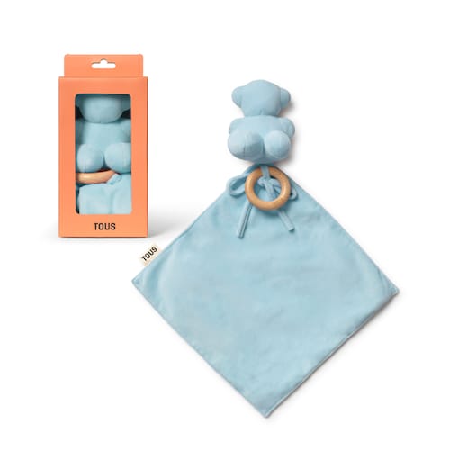 Light blue TBear baby comfort blanket