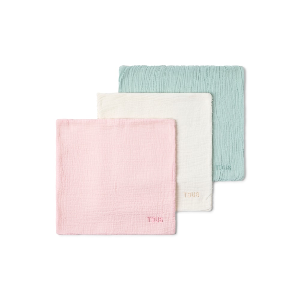 Musselinas de beb&eacute; pack de 3 Const rosa