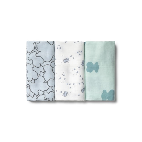Muselina pack de 3 MMuse celeste