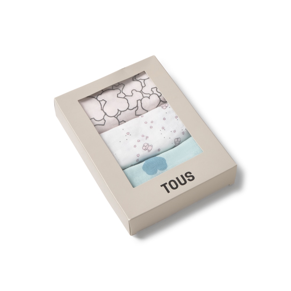 Pink MMuse pack of 3 baby muslins