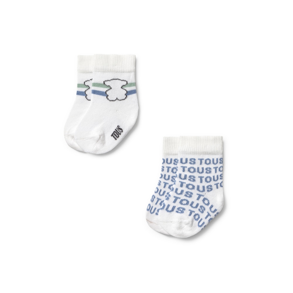 Light blue SSocks pack of 2 baby socks