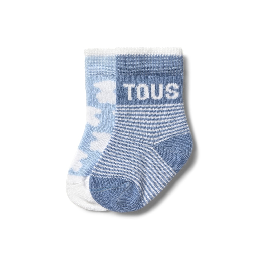 Light blue SSocks pack of 2 baby socks