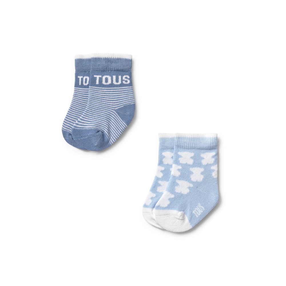 Light blue SSocks pack of 2 baby socks