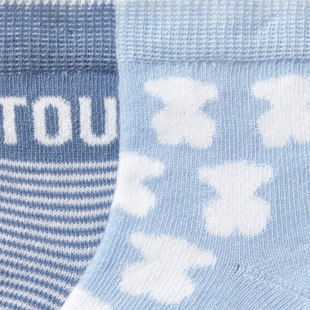 Light blue SSocks pack of 2 baby socks