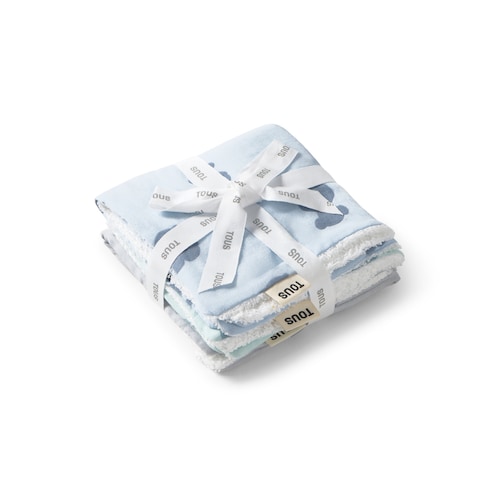 Light blue HFluffy baby mini towels