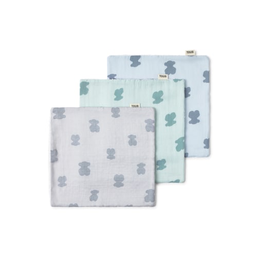 Light blue HFluffy baby mini towels