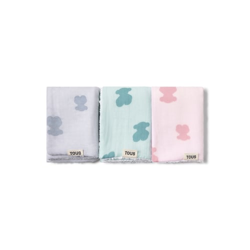 Light blue HFluffy baby mini towels