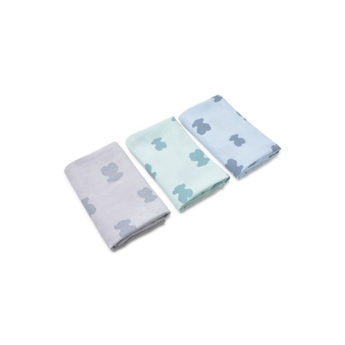 Light blue HFluffy baby mini muslins