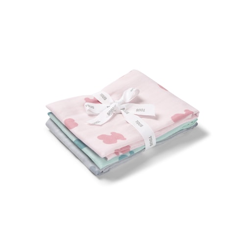 Pink HFluffy baby mini muslins