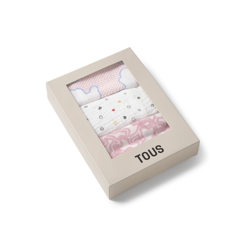 Muselina pack de 3 MMuse rosa