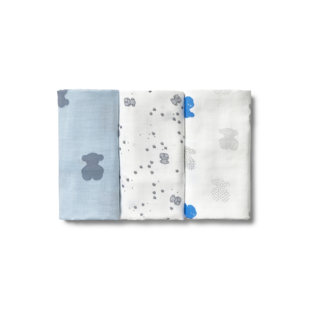 Muselina pack de 3 MMuse celeste