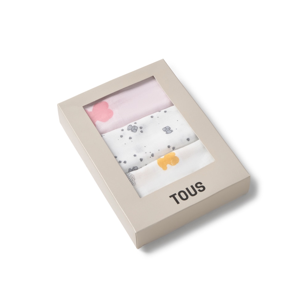 Pack de 3 musselinas MMuse rosa