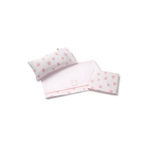 Juego s&aacute;banas para cuna de beb&eacute; HFluffy rosa