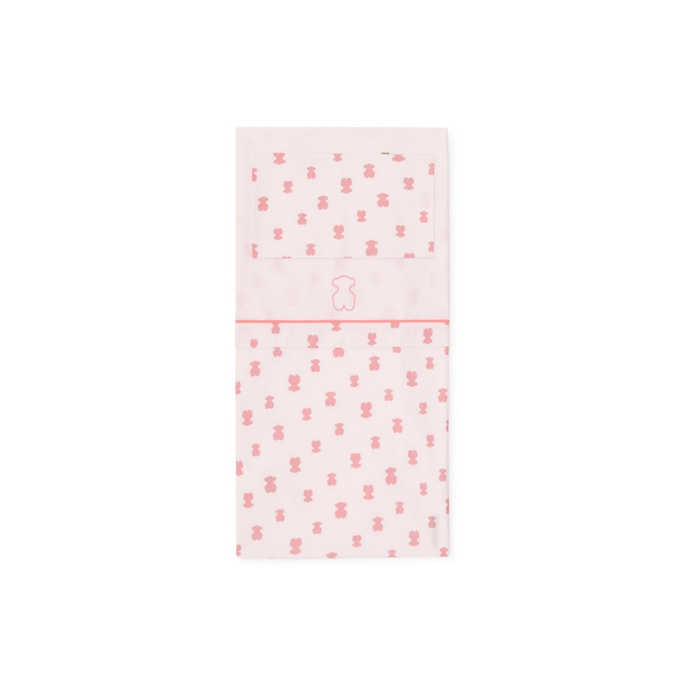 Jogo de len&ccedil;&oacute;is para ber&ccedil;o de beb&eacute; HFluffy rosa