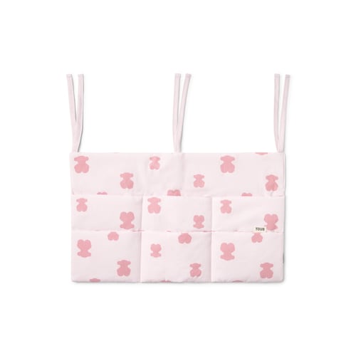 Pink HFluffy baby cot organiser
