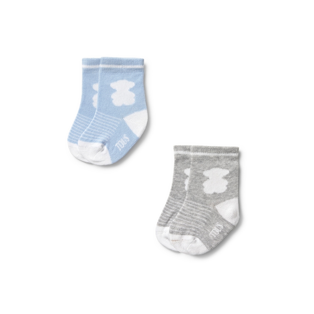 Light blue SSocks pack of 2 baby socks