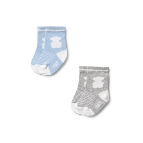 Light blue SSocks pack of 2 baby socks