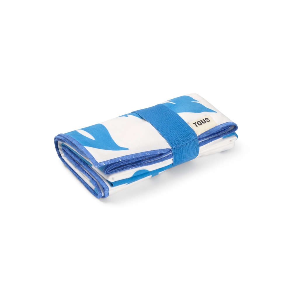 Toalla de playa de microf&iacute;bra Flower rosa