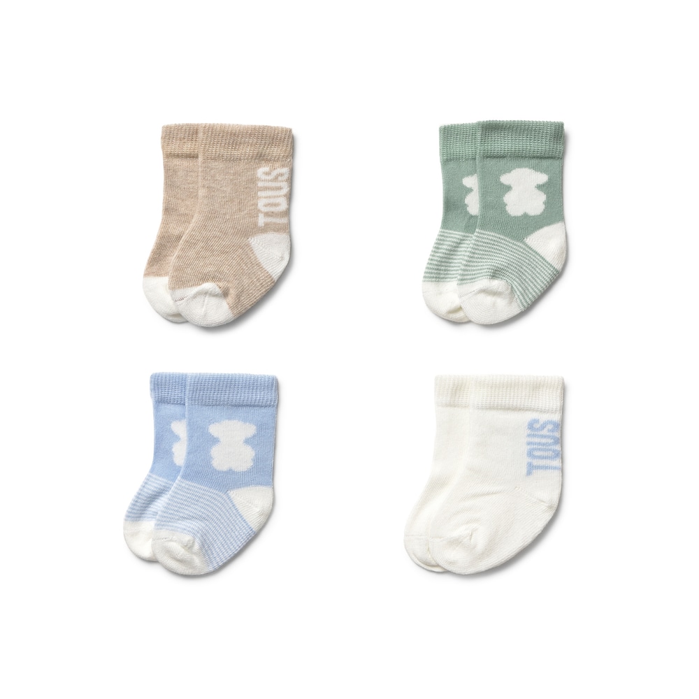 Light blue SSocks pack of 4 baby socks