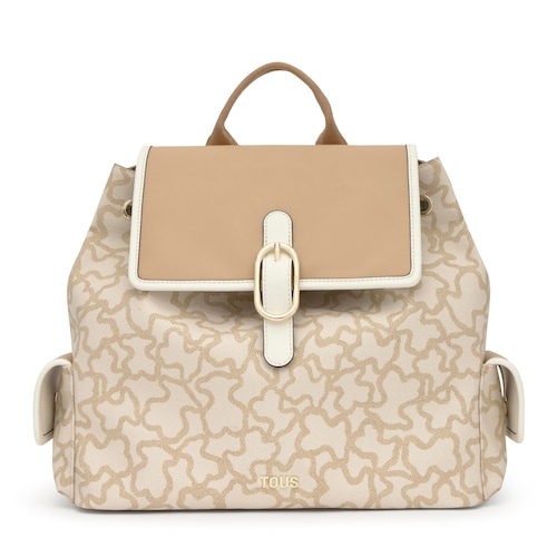 Sandfarbener Rucksack TOUS Kaos Icon