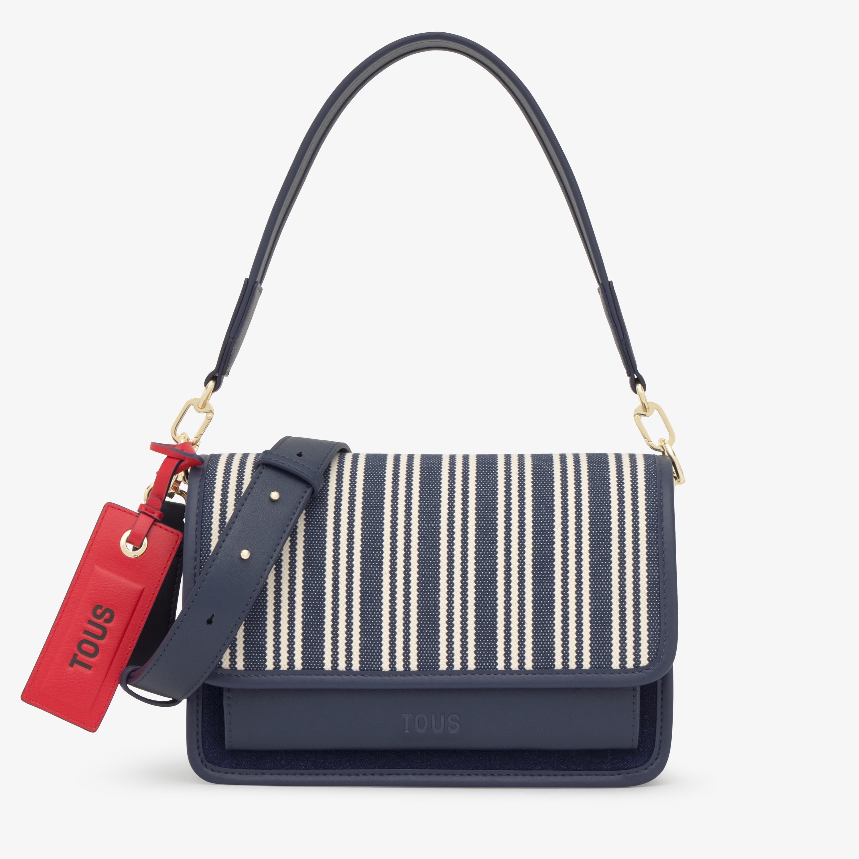 Medium navy blue Crossbody bag TOUS Audree Canvas