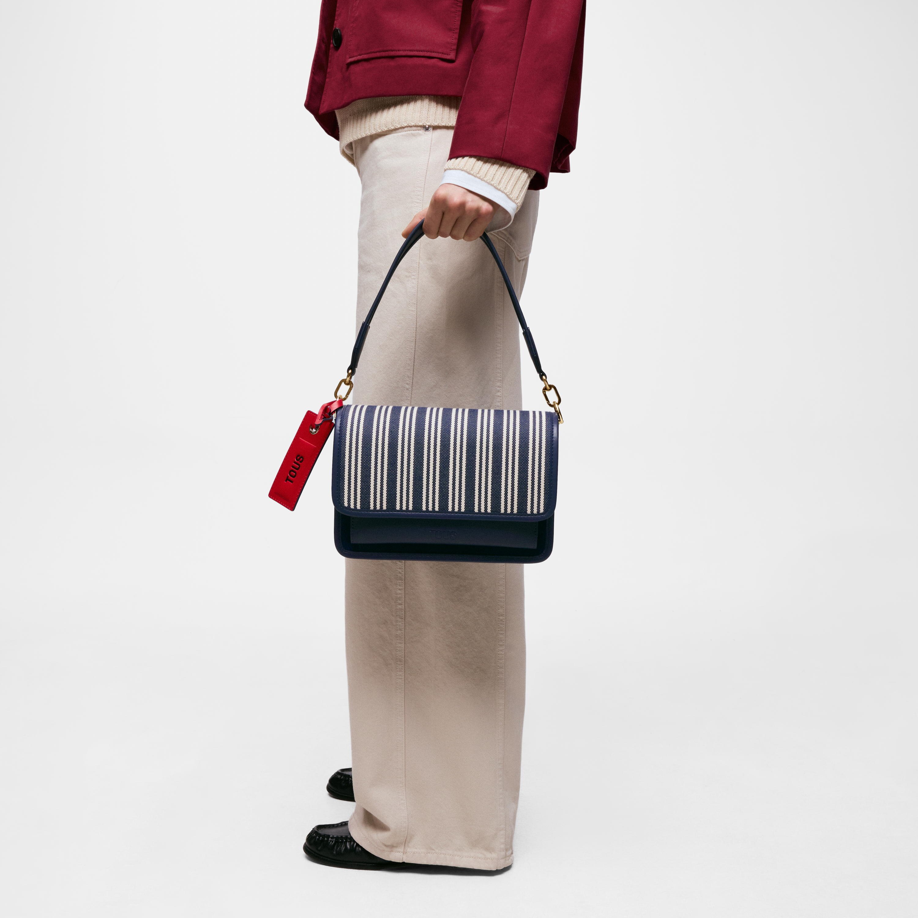 Medium navy blue Crossbody bag TOUS Audree Canvas