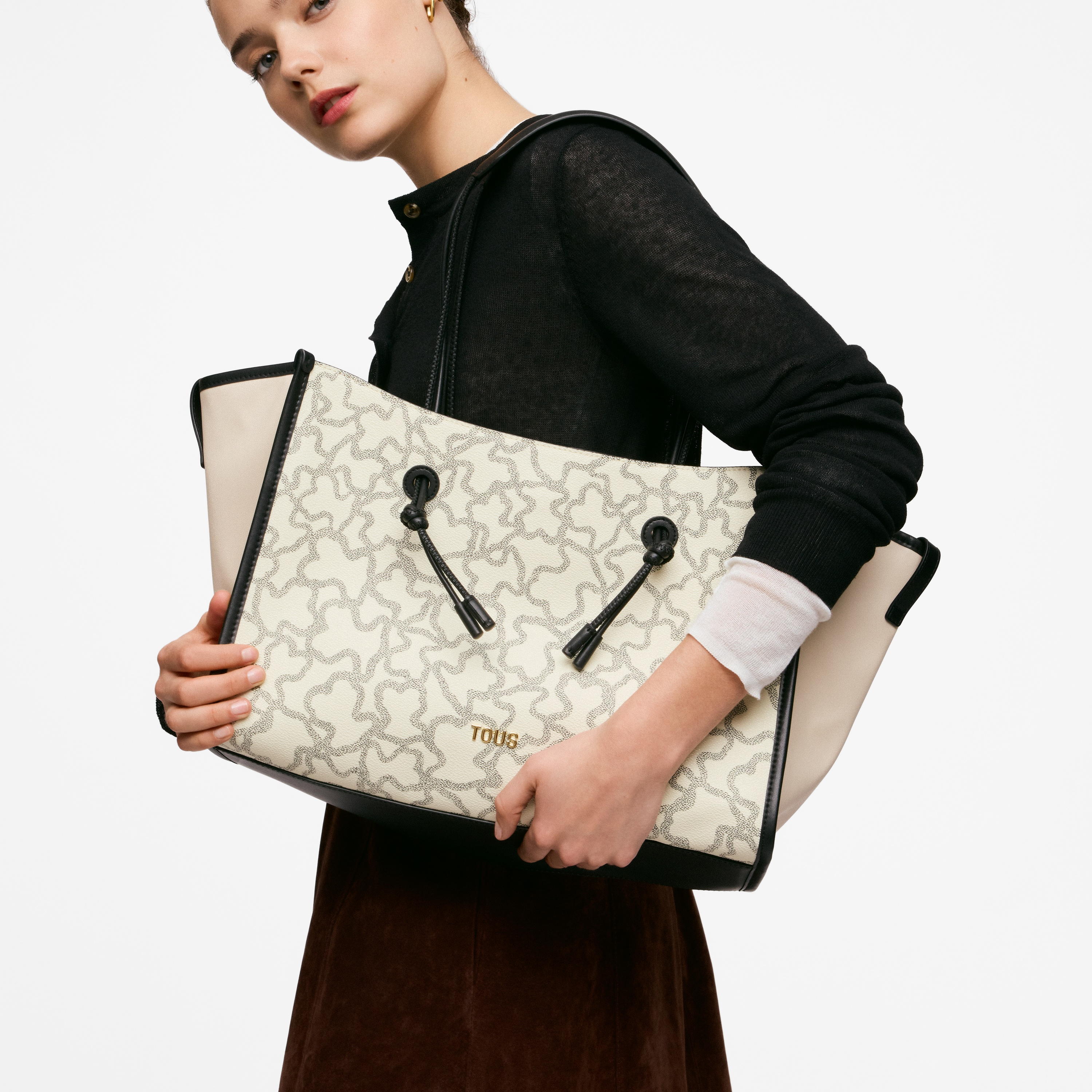Large beige Shopping bag TOUS Kaos Icon