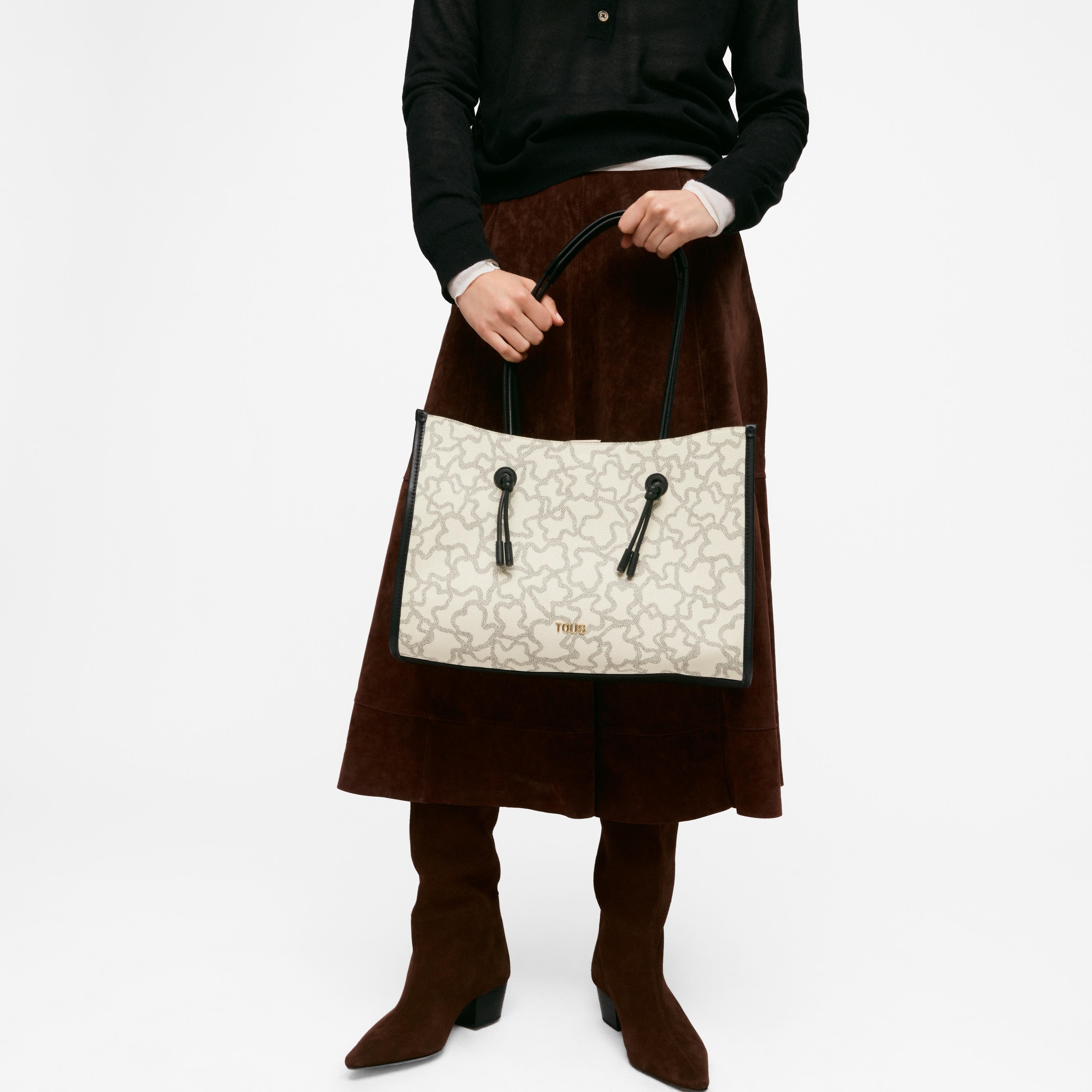 Large beige Shopping bag TOUS Kaos Icon