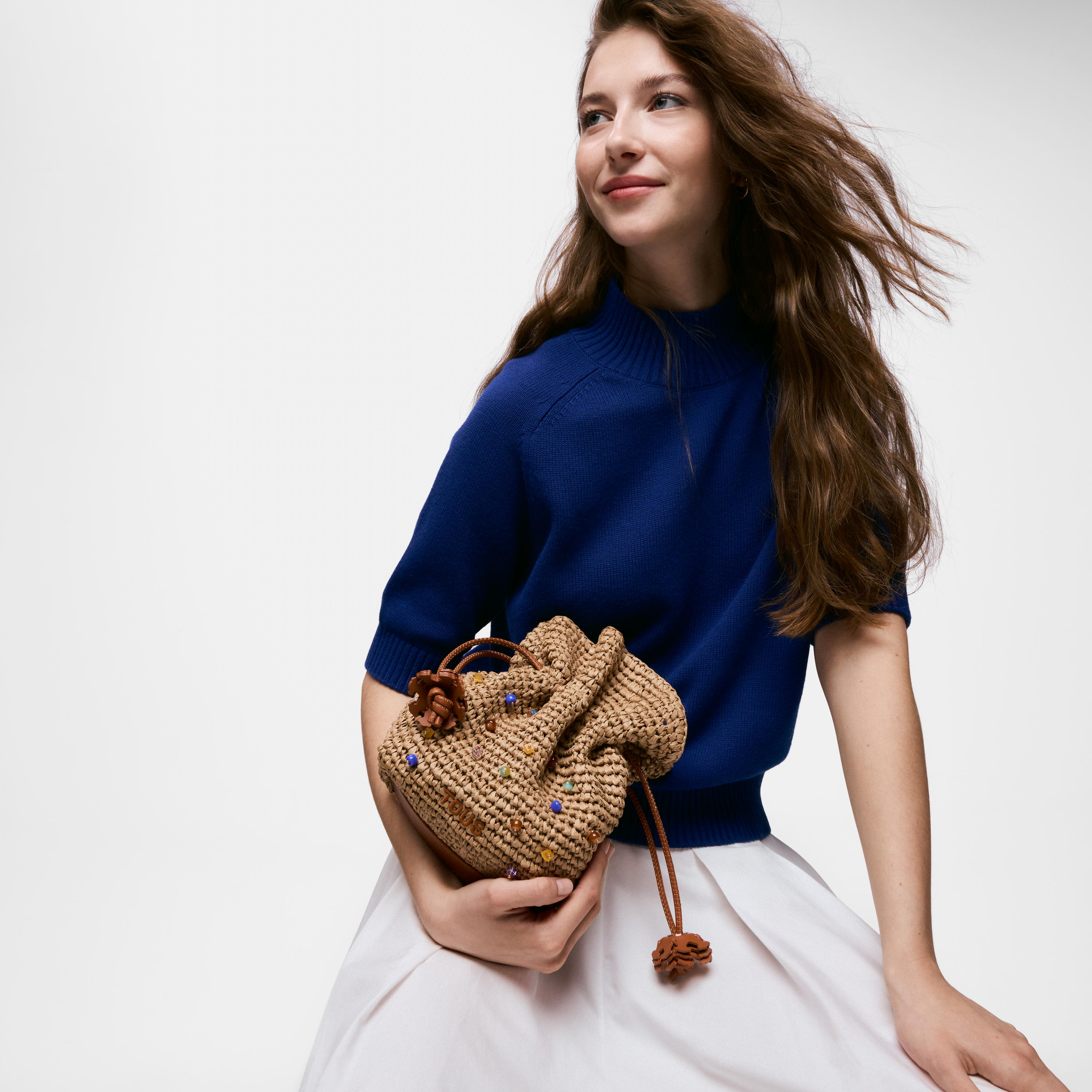 Small natural-colored Bucket bag TOUS Heritage
