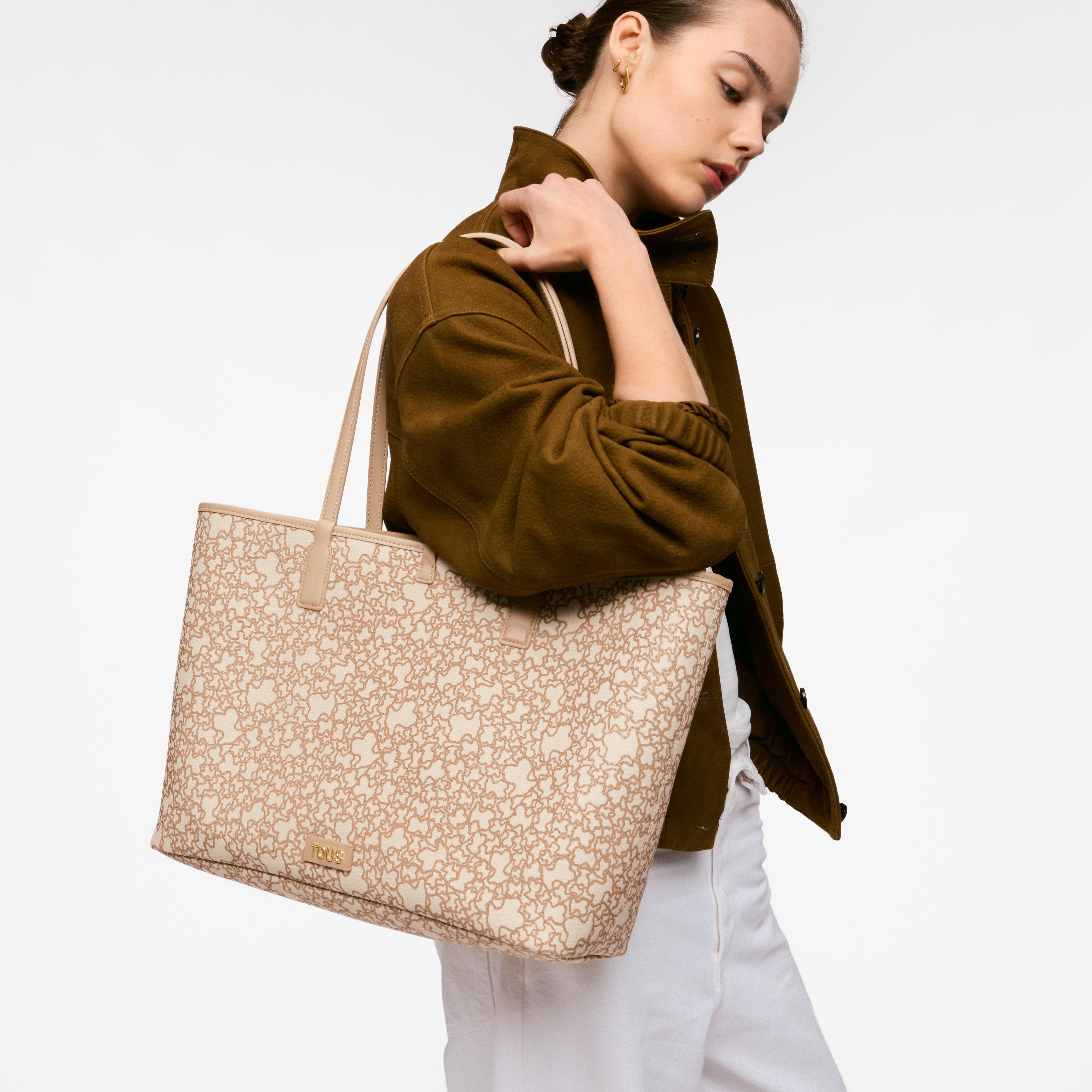 Large sand-colored Tote bag TOUS Kaos Mini New