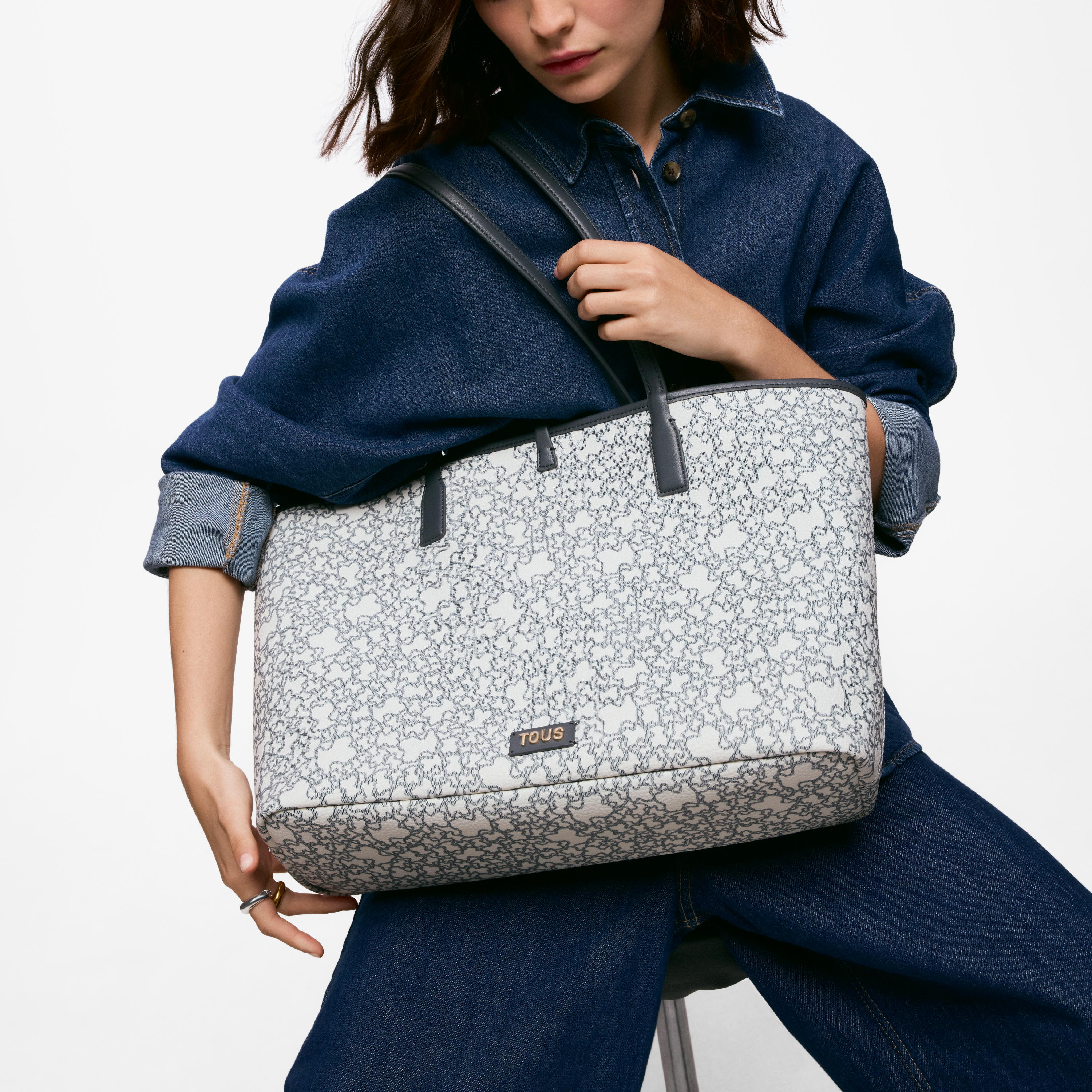 Large gray Tote bag TOUS Kaos Mini New