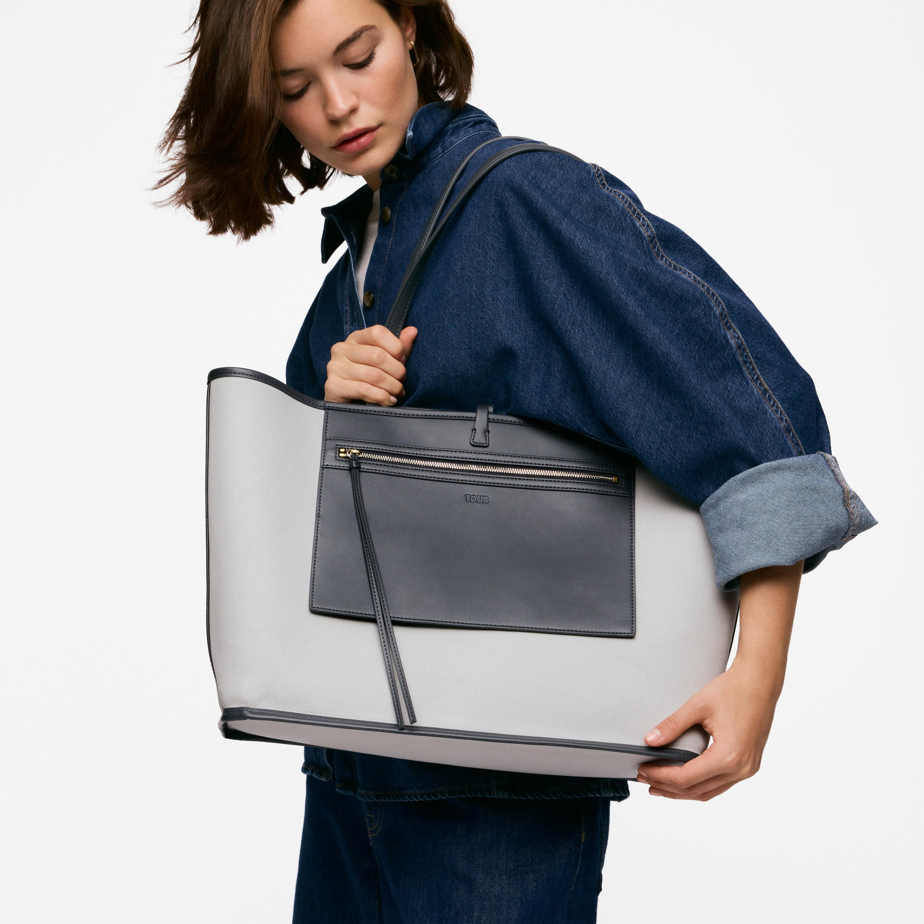 Large gray Tote bag TOUS Kaos Mini New